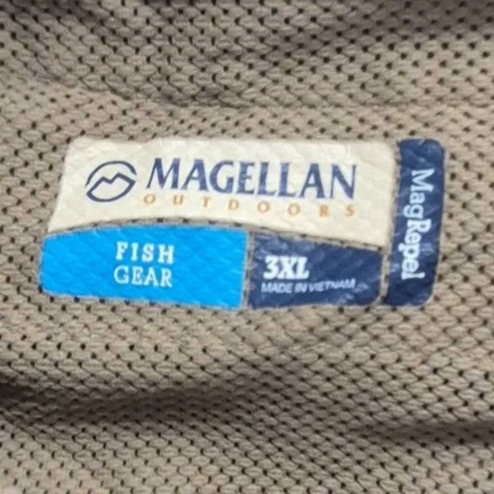 Magellan Outdoor mens fish gear Mag Repel khaki shorts 3XL pockets elastic waist